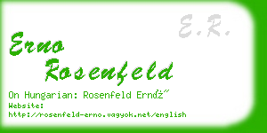 erno rosenfeld business card